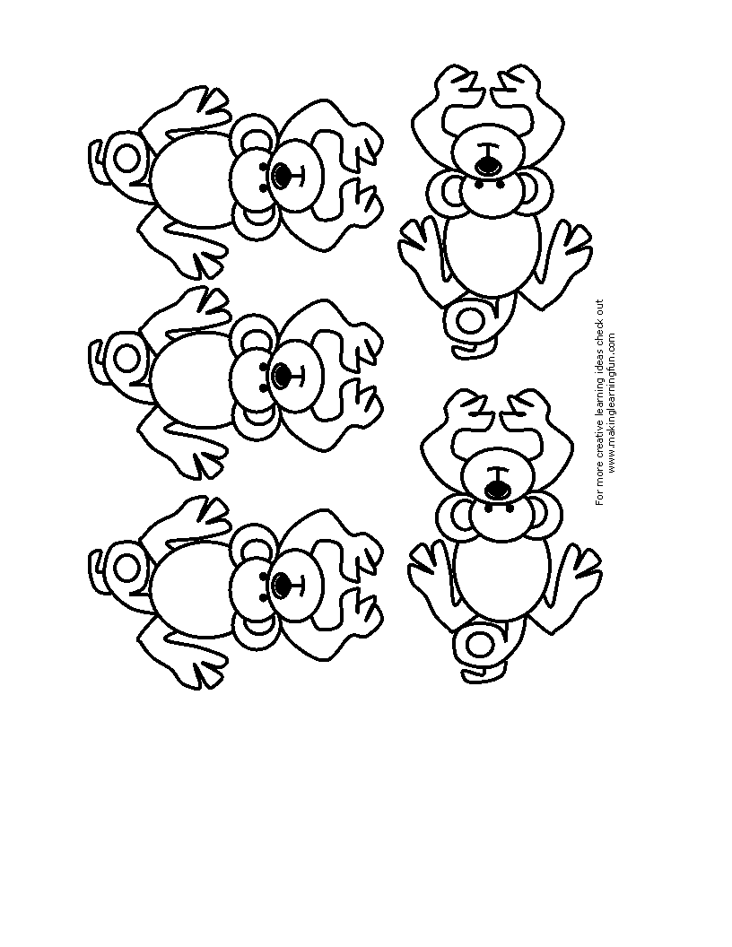 Five little monkeys for puppet stick monkey coloring pages little monkeys five little monkeys