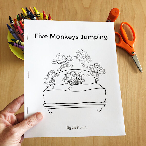 Five little monkeys early songs interactive books preschool aac vocabulary printable speech therapy â slp