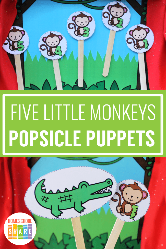 Five little monkeys swinging in a tree printables