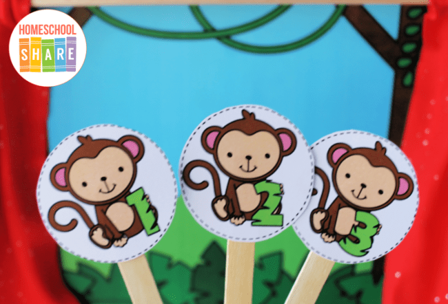 Five little monkeys swinging in a tree printables
