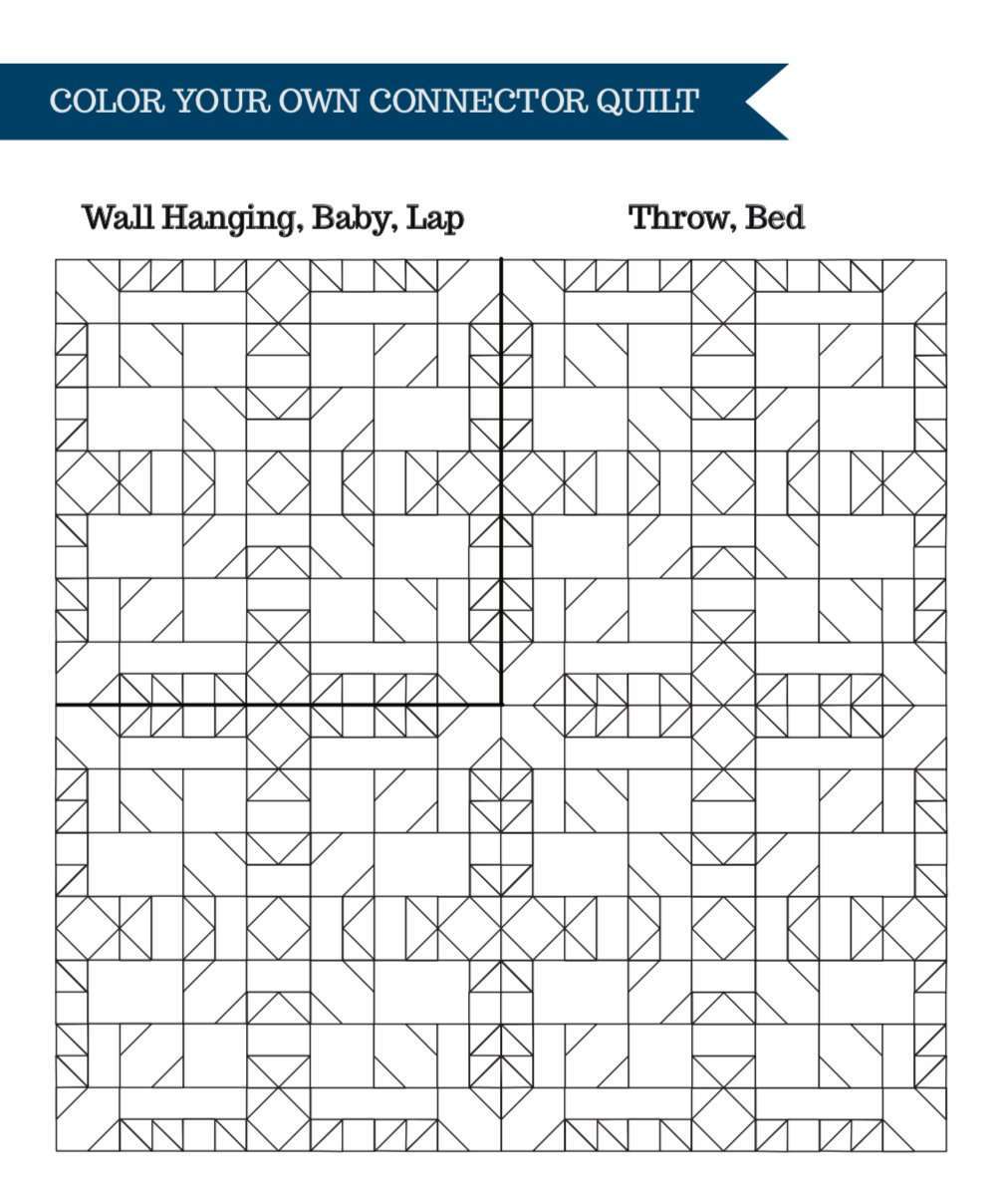 Connector quilt pattern digital download