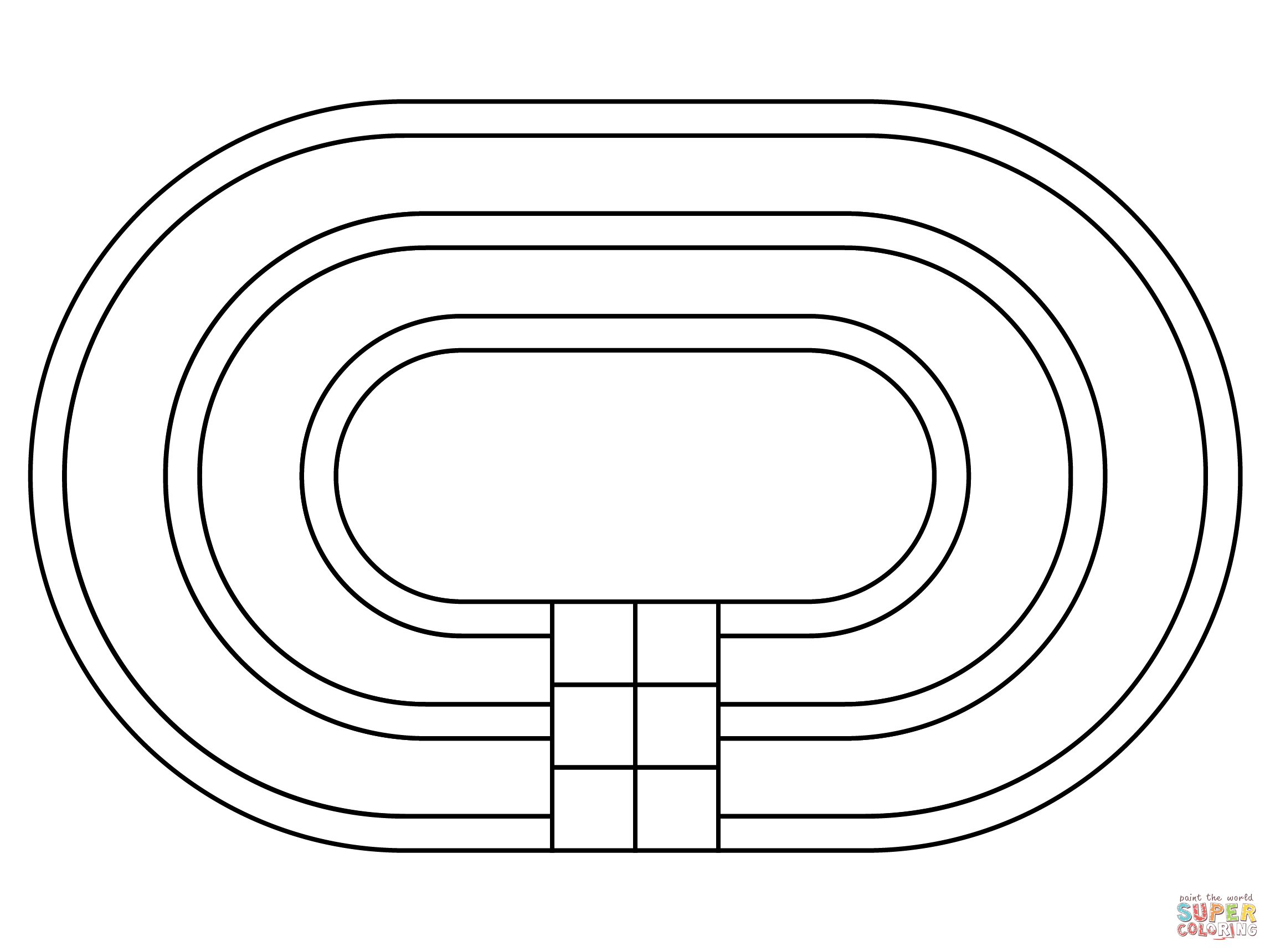 Running track coloring page free printable coloring pages
