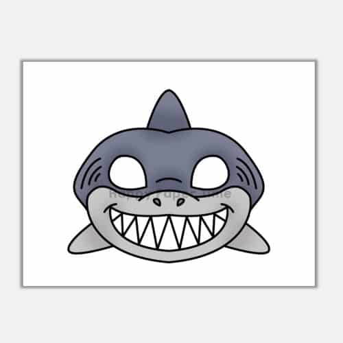 Shark mask printable