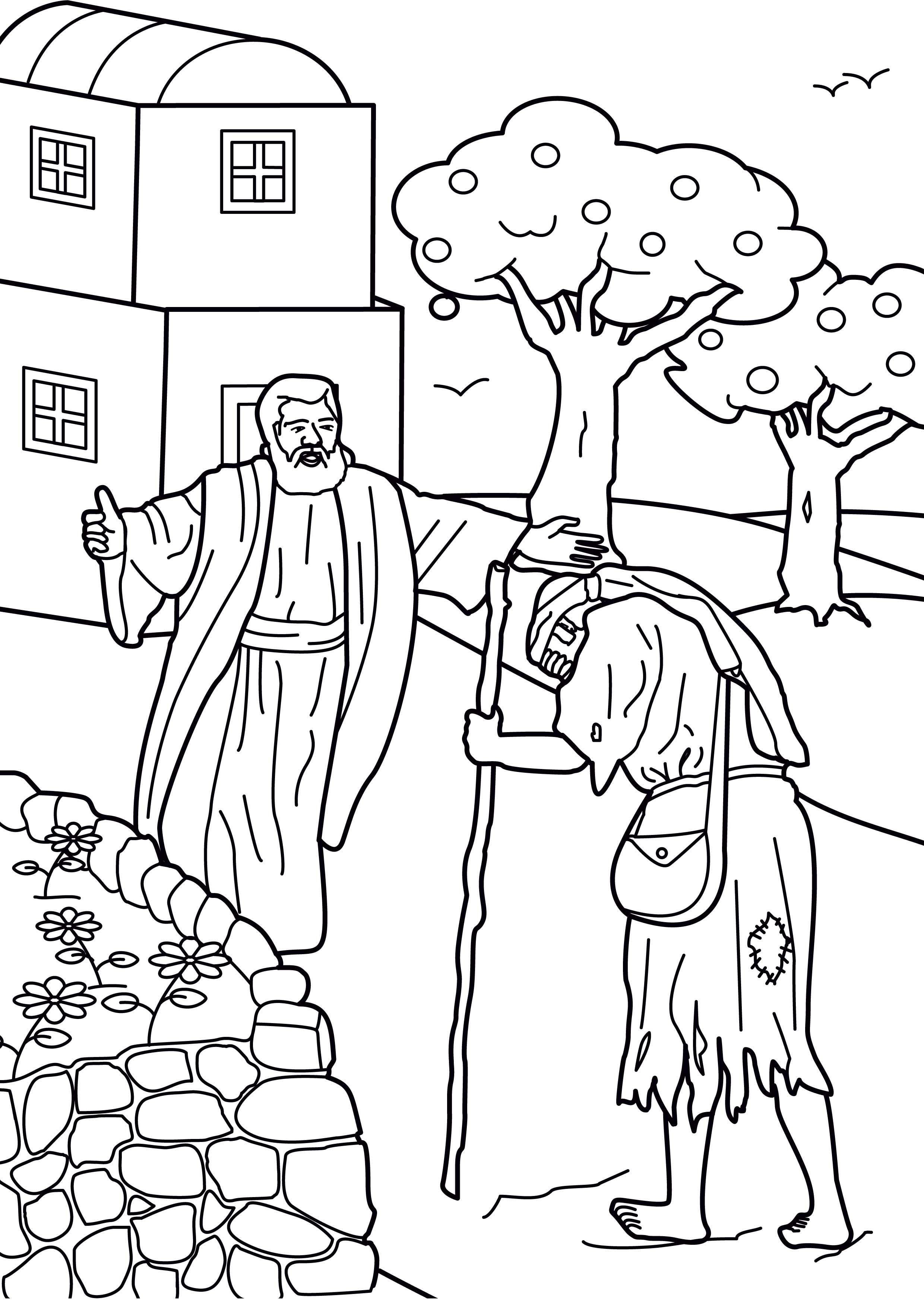 Printable prodigal son coloring page