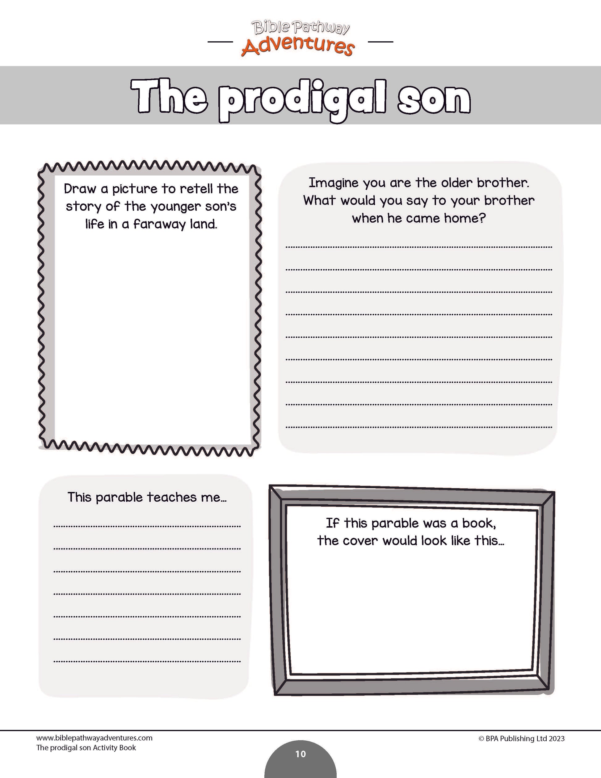 Parable of the prodigal son activity book pdf â bible pathway adventures