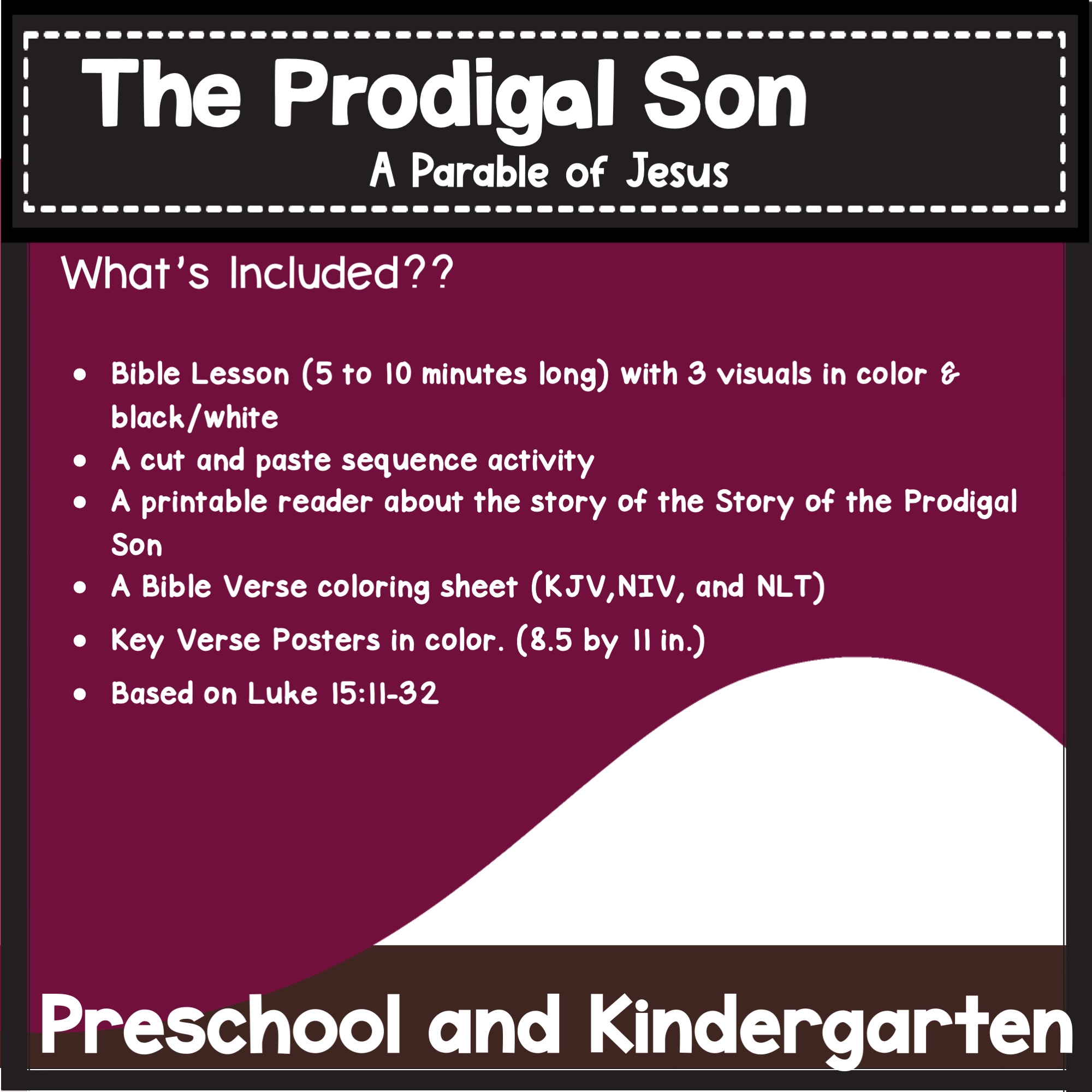 The prodigal son bible lesson and activities for preschool and kindergarten made by teachers
