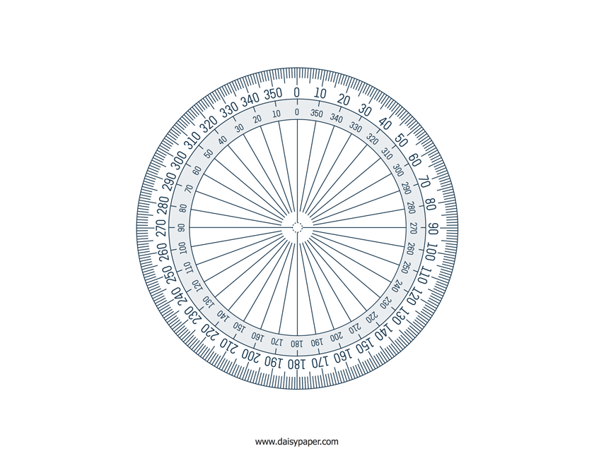 Degree protractor â daisy paper