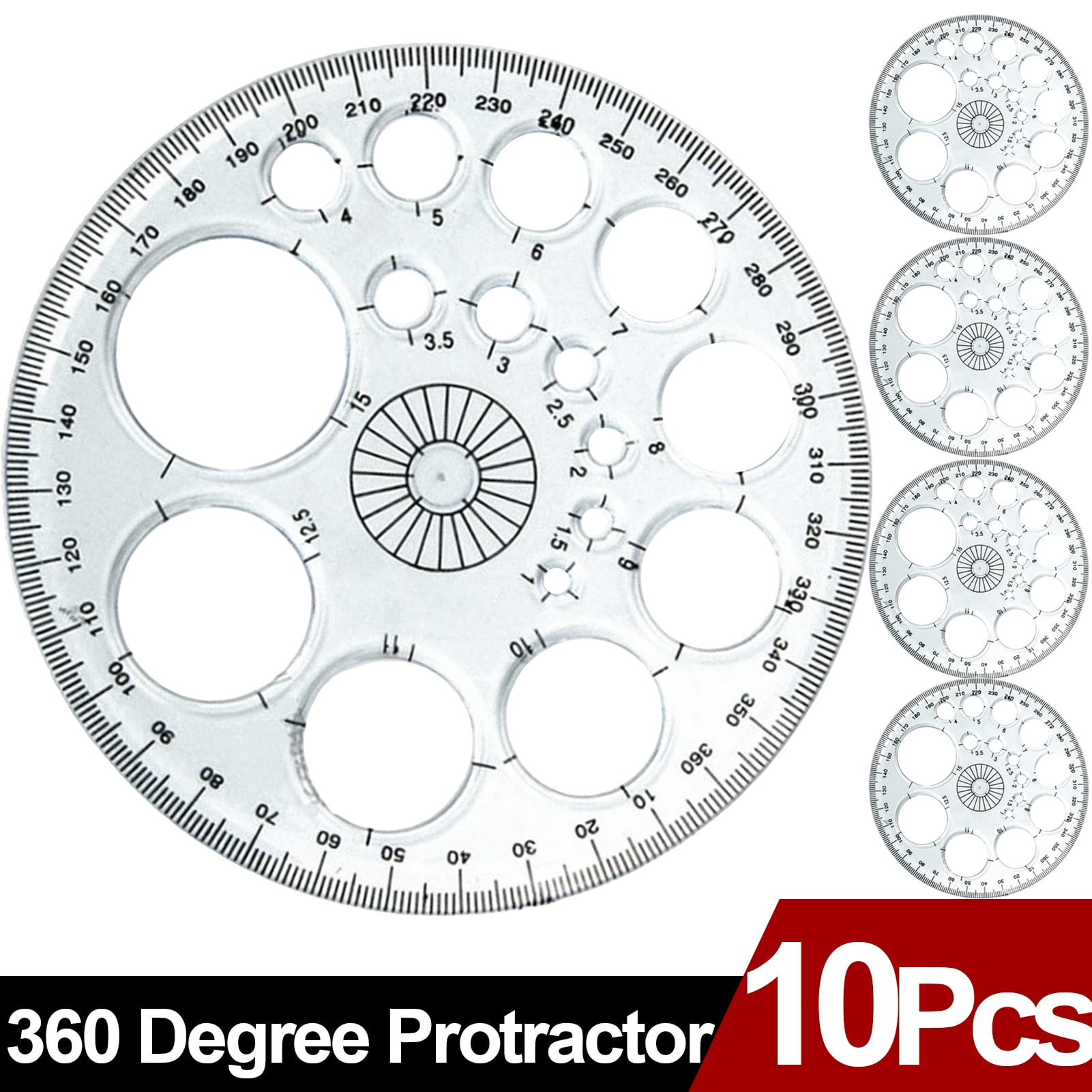 Protactor degree protractor ruler drafting tools circle protractor protractors classroom set large protractor math geometry for office school supplies
