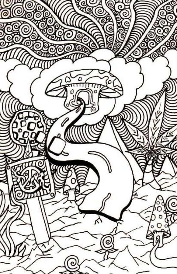 Trippy coloring pages mushroom clouds cool coloring pages owl coloring pages coloring pages to print