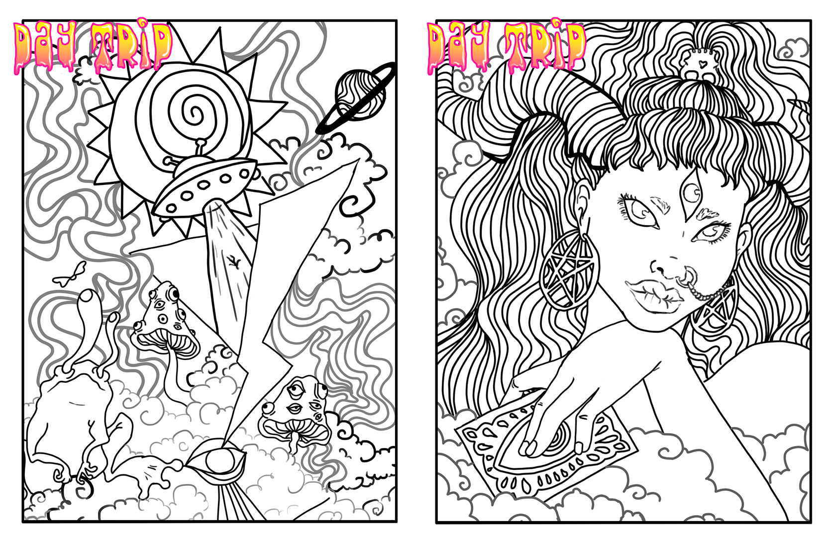 Day trip coloring book â