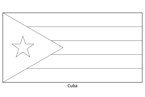 Flag of cuba coloring page free printable coloring pages