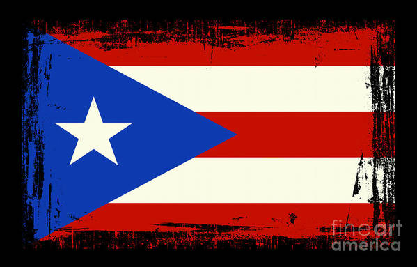 Beautiful puerto rico flag art print by pamela johnson