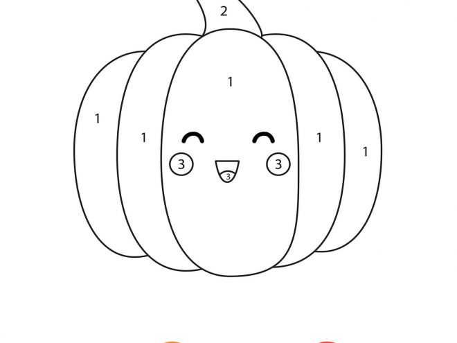Free printable thanksgiving color by number