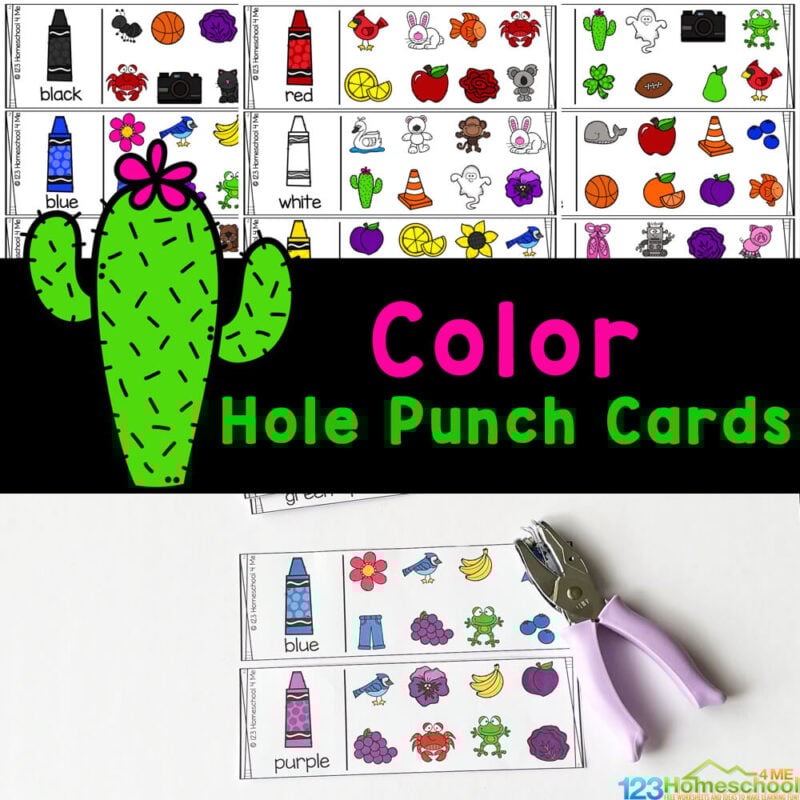 Free printable colour recognition activities
