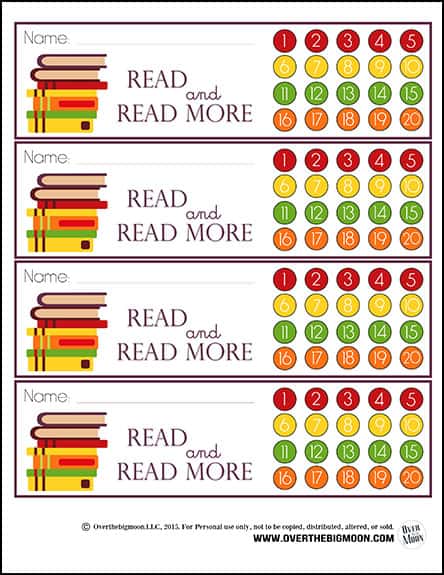 Printable punchcard bookmarks