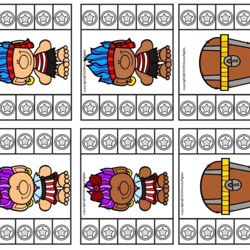 Goal setting punch cards pirate theme large size made by teachers