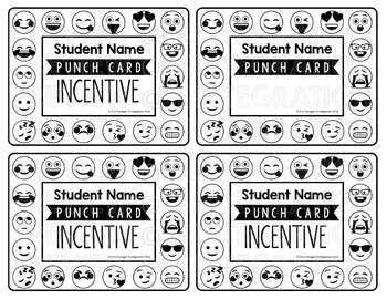 Emoji punch cards