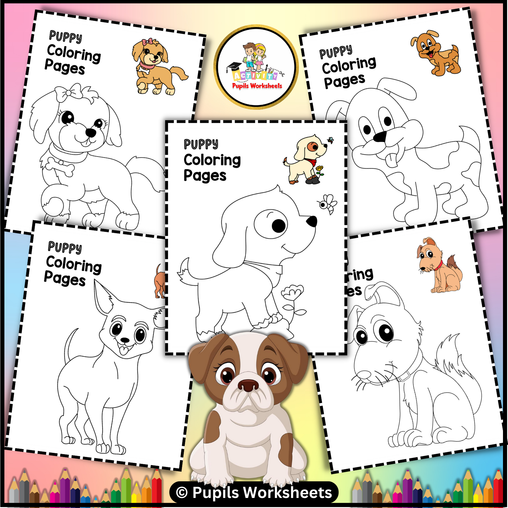 Puppy coloring pages