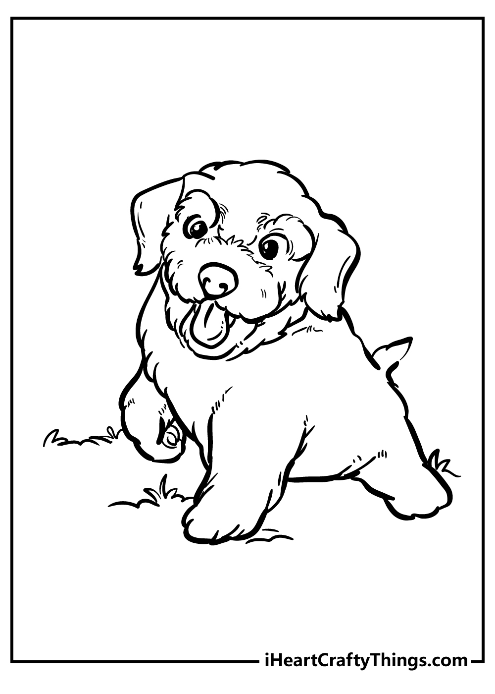 Puppy coloring pages free printables