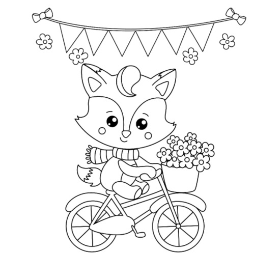 Kids birthday cycling coloring page template tote bag