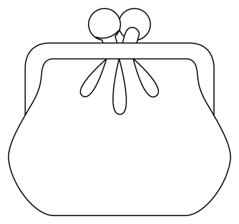 Purse emoji coloring page free printable coloring pages