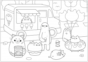 Pusheen rainbow