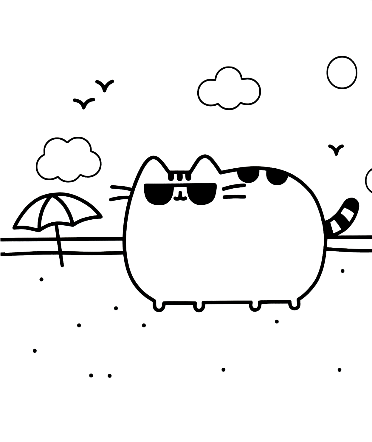 Pusheen coloring pages