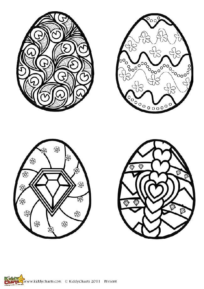 Easter egg coloring pages