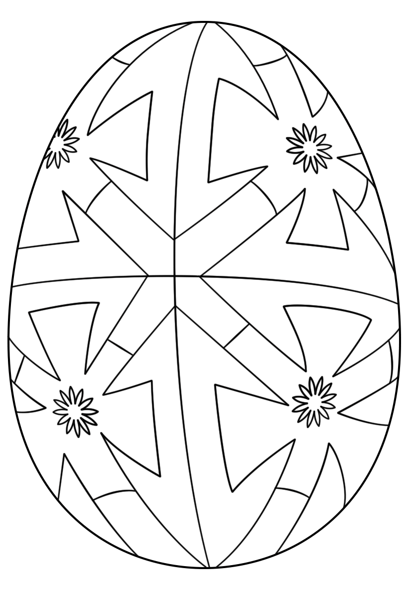 Easter eggs coloring pages printable for free download