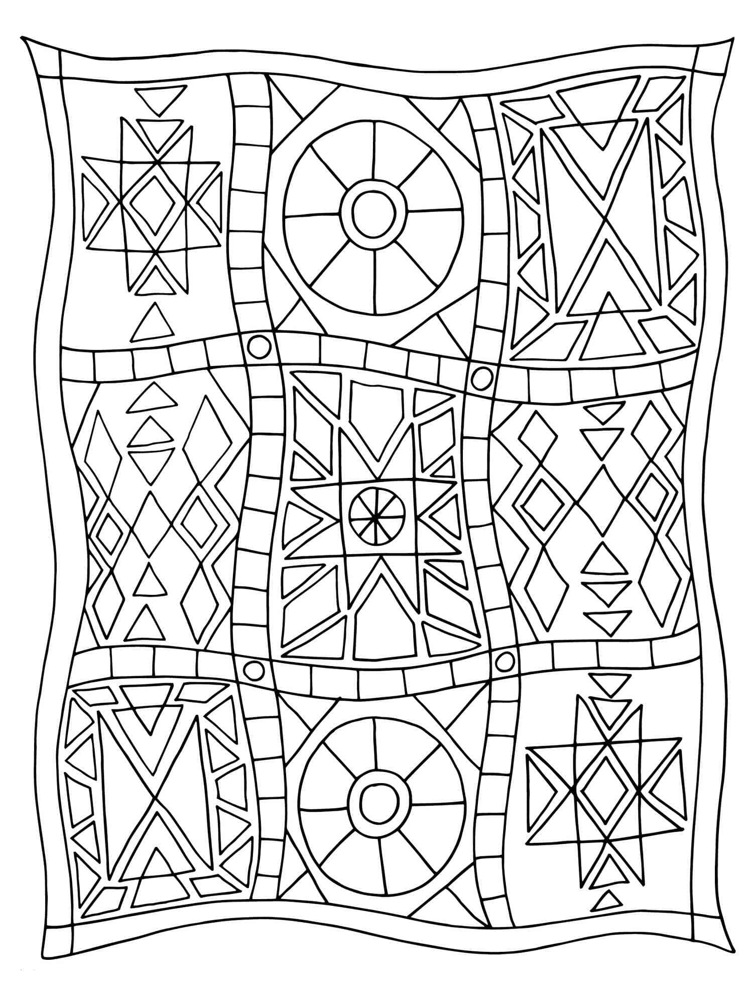 Quilt coloring pages