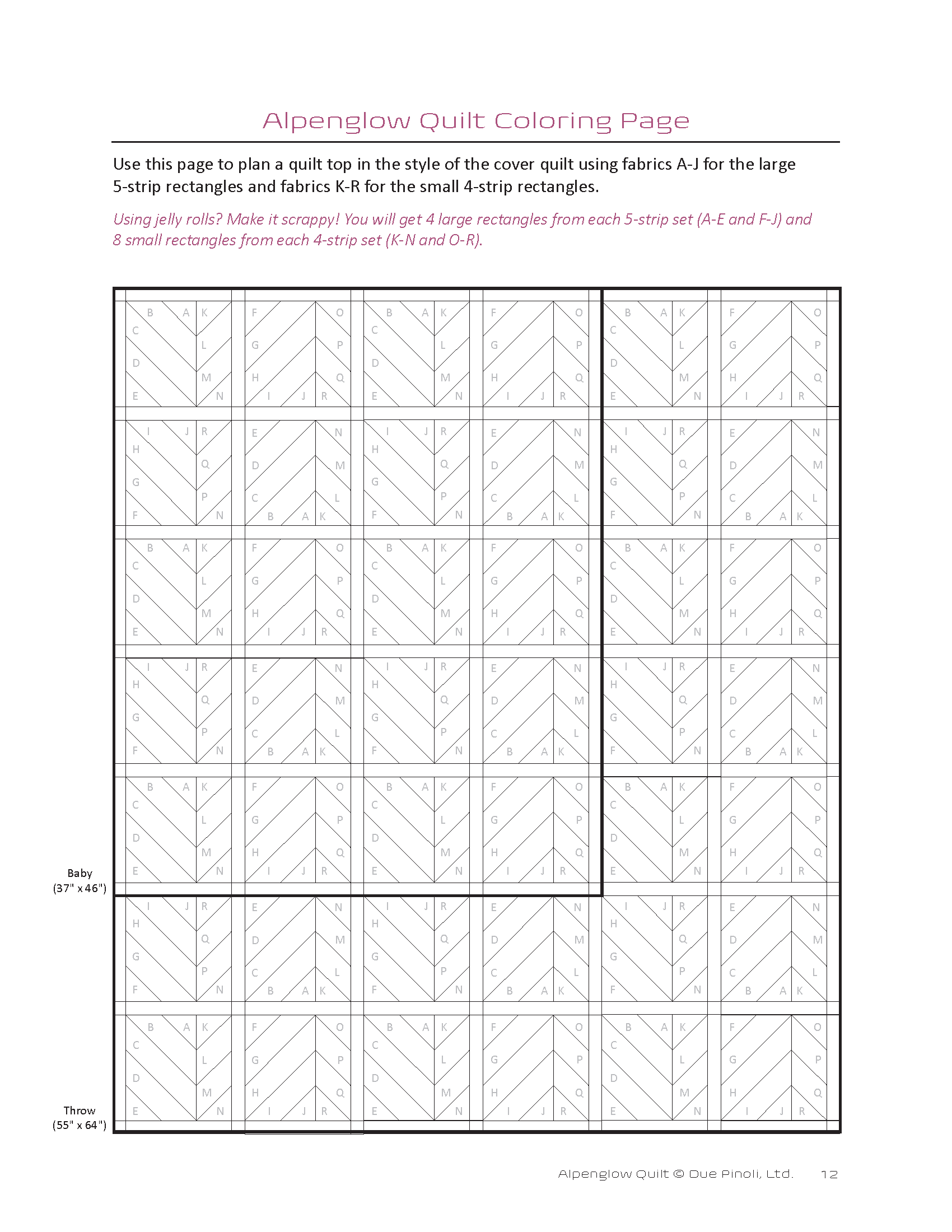 Alpenglow quilt pattern pdf download â