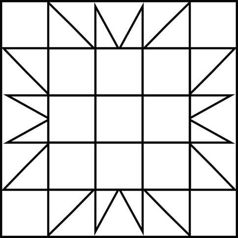 Triangle puzzle quilt pattern