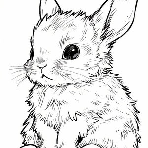 Baby rabbit coloring