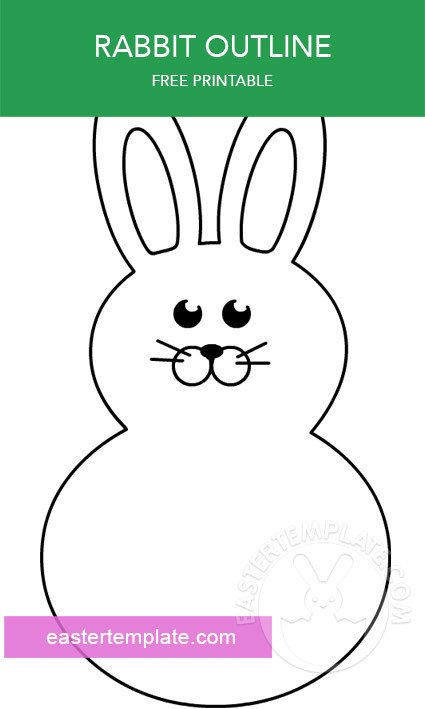 Rabbit outline coloring page