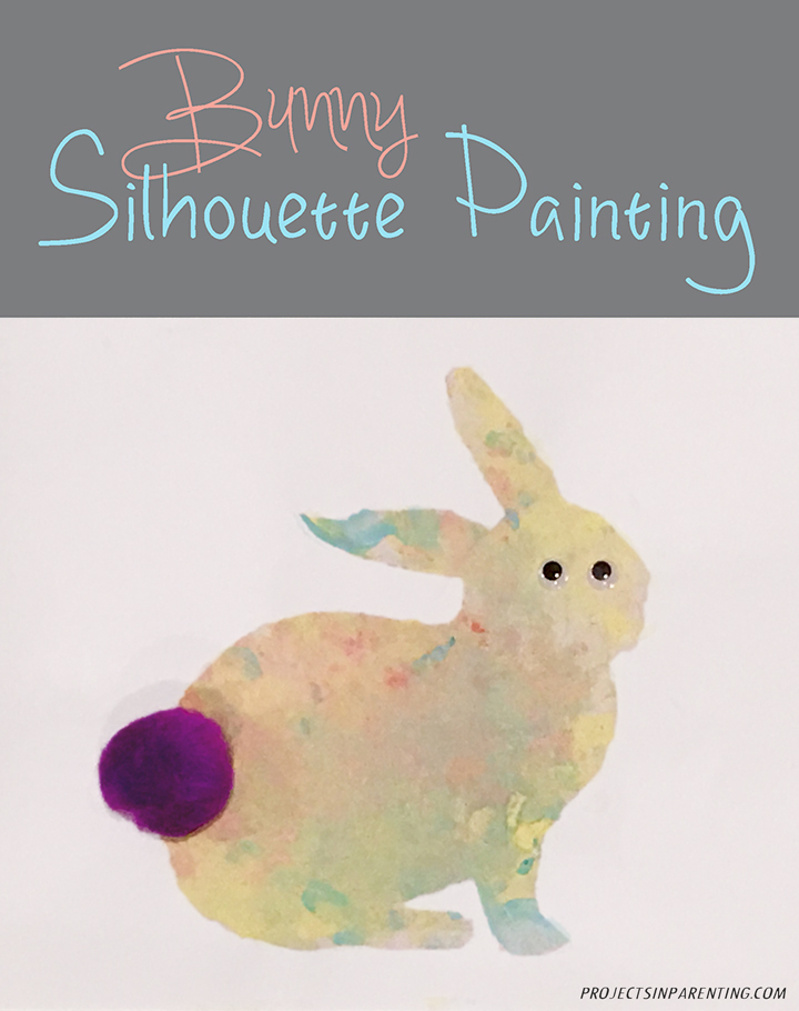 Bunny silhouette painting projects in parenting