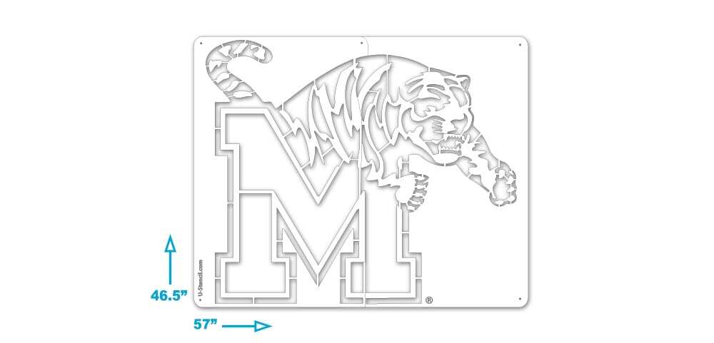 Memphis tiger stencil