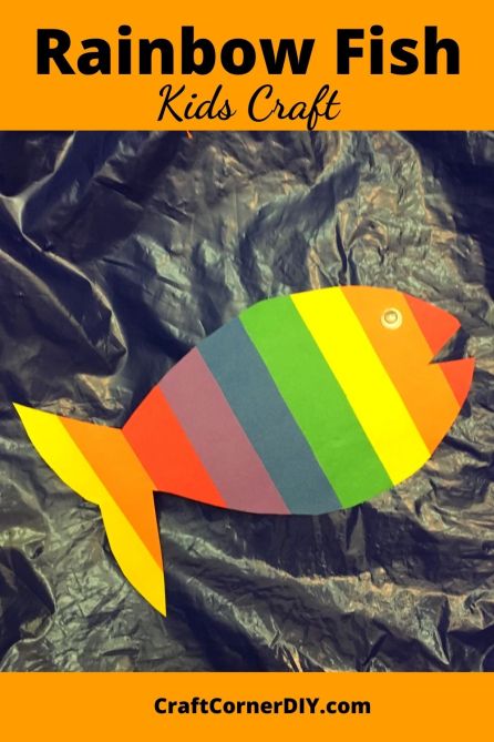 Paper rainbow fish craft for kids craft corner diy