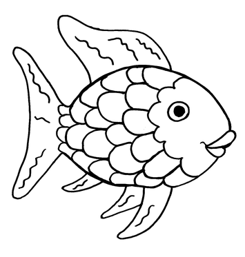 Rainbow fish coloring pages