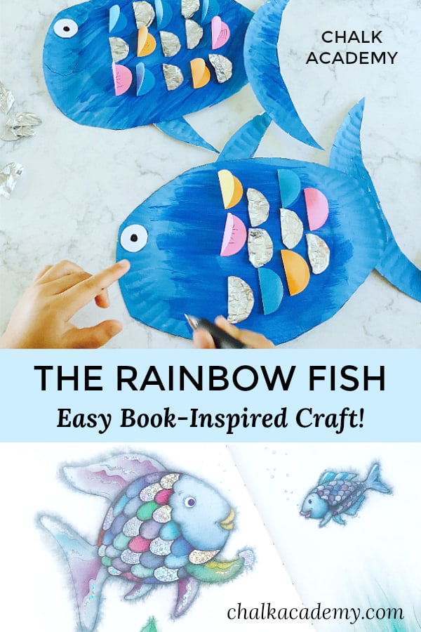 Paper plate rainbow fish craft