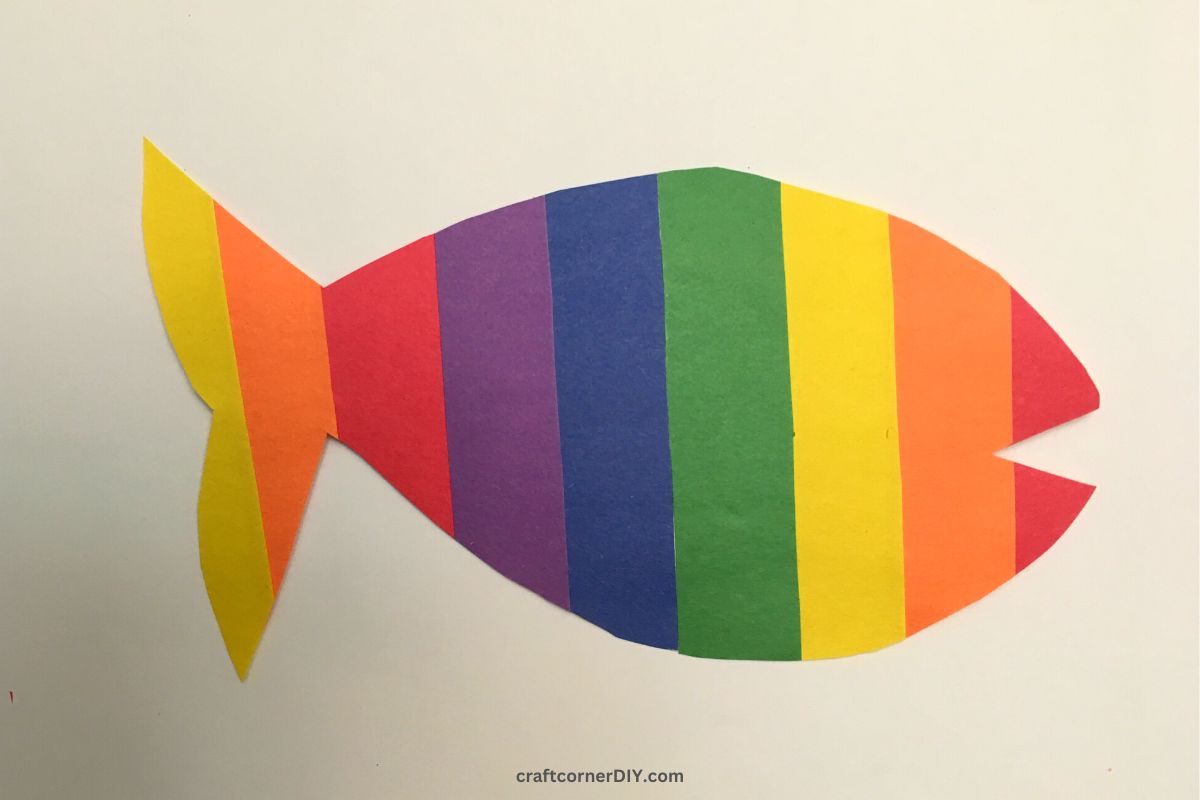 Paper rainbow fish craft for kids craft corner diy