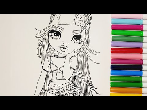 Rainbow high coloring book pages ruby rainbowhigh