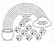 Rainbow with pot of gold coloring pages printable