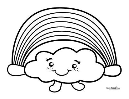 Rainbow coloring pages â printable coloring pages