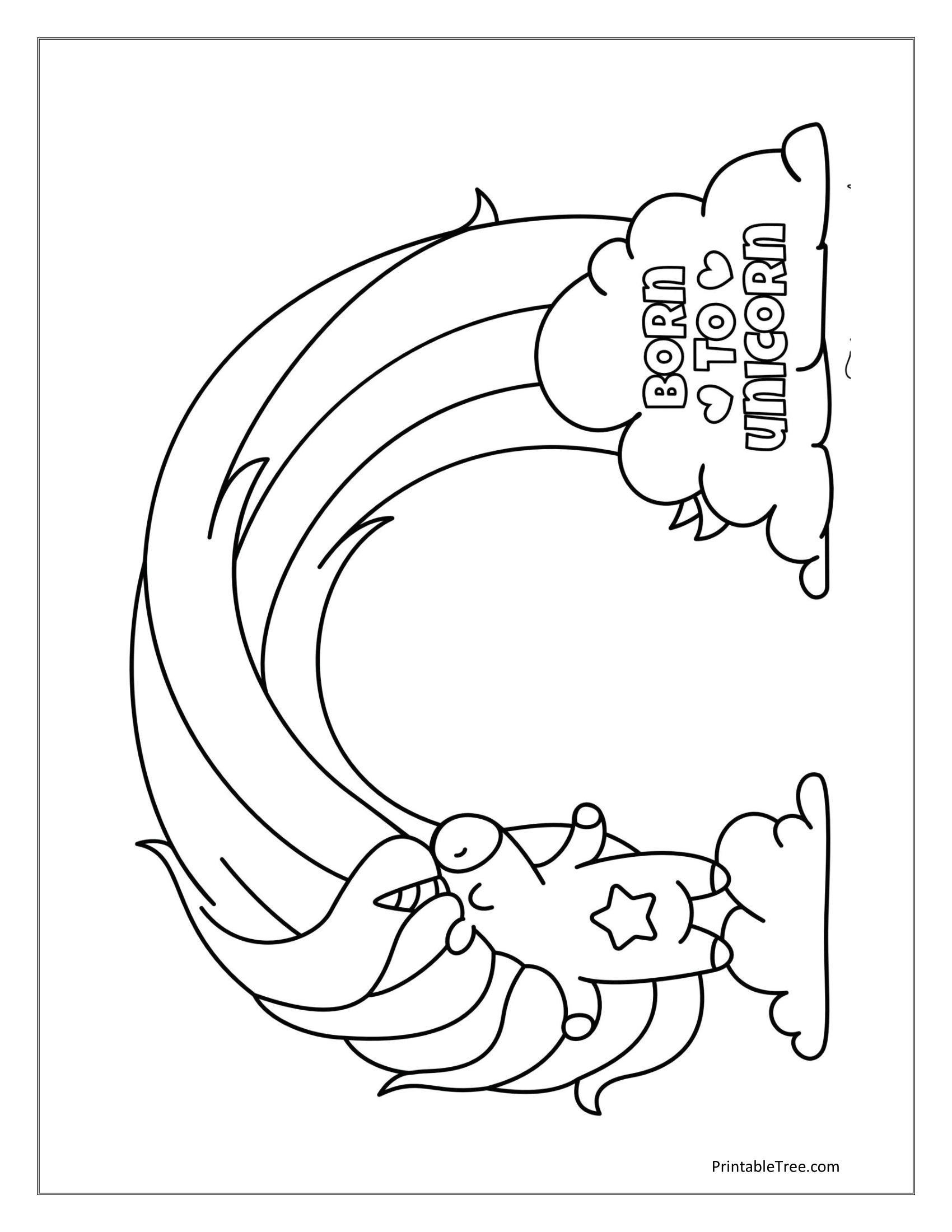 Free printable rainbow coloring pages pdf for kids adults