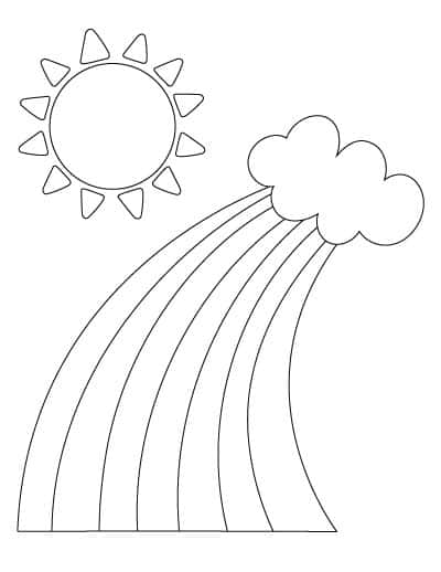 Free printable rainbow coloring pages