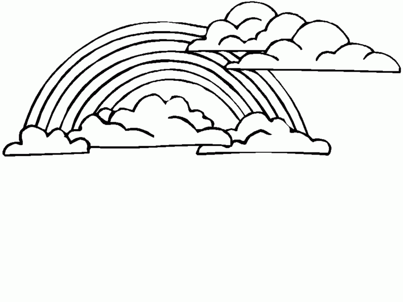 Free printable rainbow coloring pages for kids