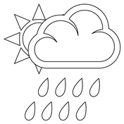 Raindrop coloring pages free printable pictures