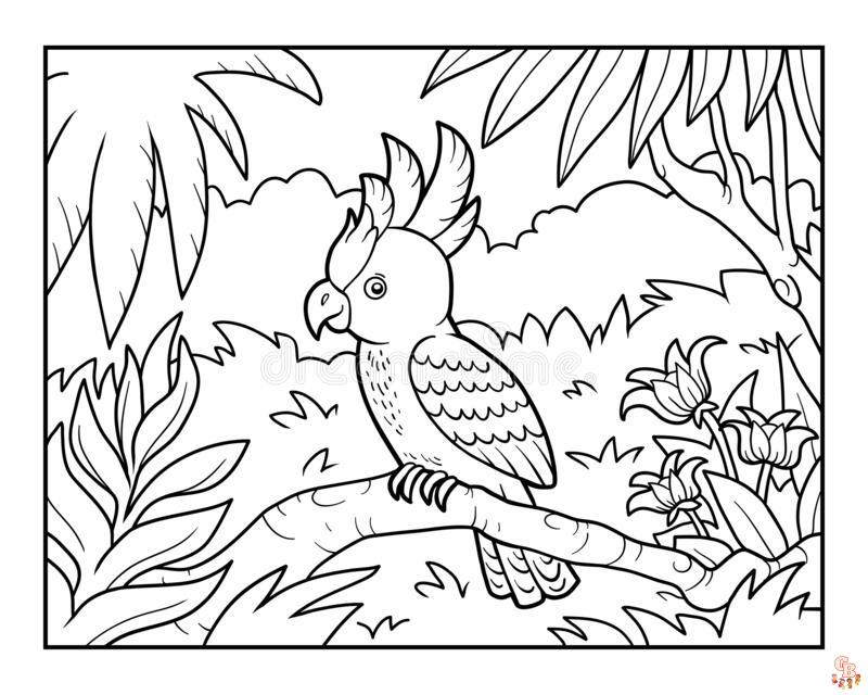 Explore the world of rainforest coloring pages