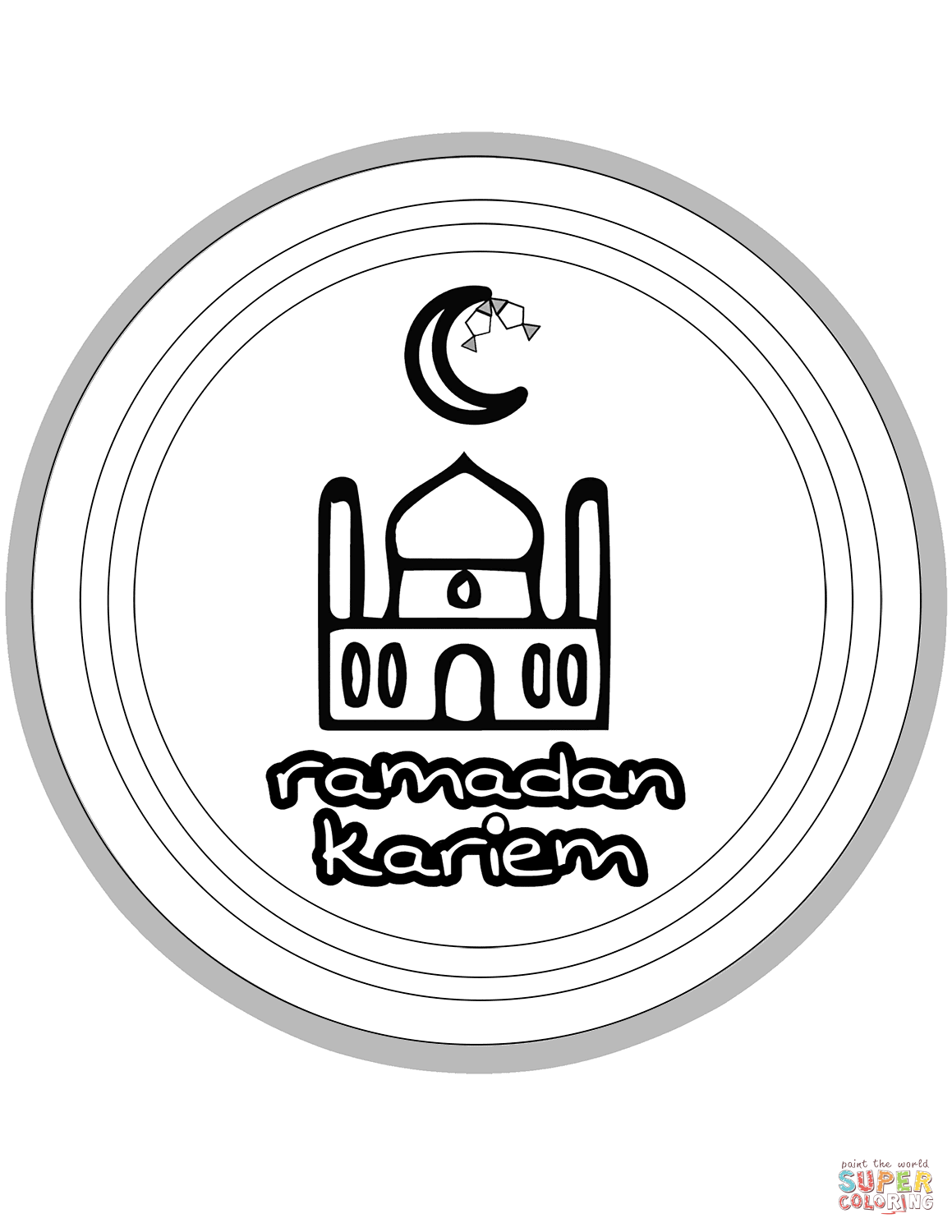 Ramadan kariem coloring page free printable coloring pages