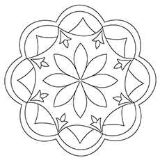 Free printable rangoli coloring pages for your little one